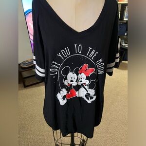 Disney Mickey and Minnie to the moon and back Tee size 2X